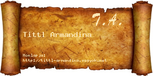 Tittl Armandina névjegykártya